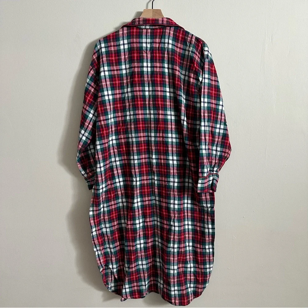 Disney Red Green Plaid Winnie the Pooh Nightshirt - Picture 8 of 10